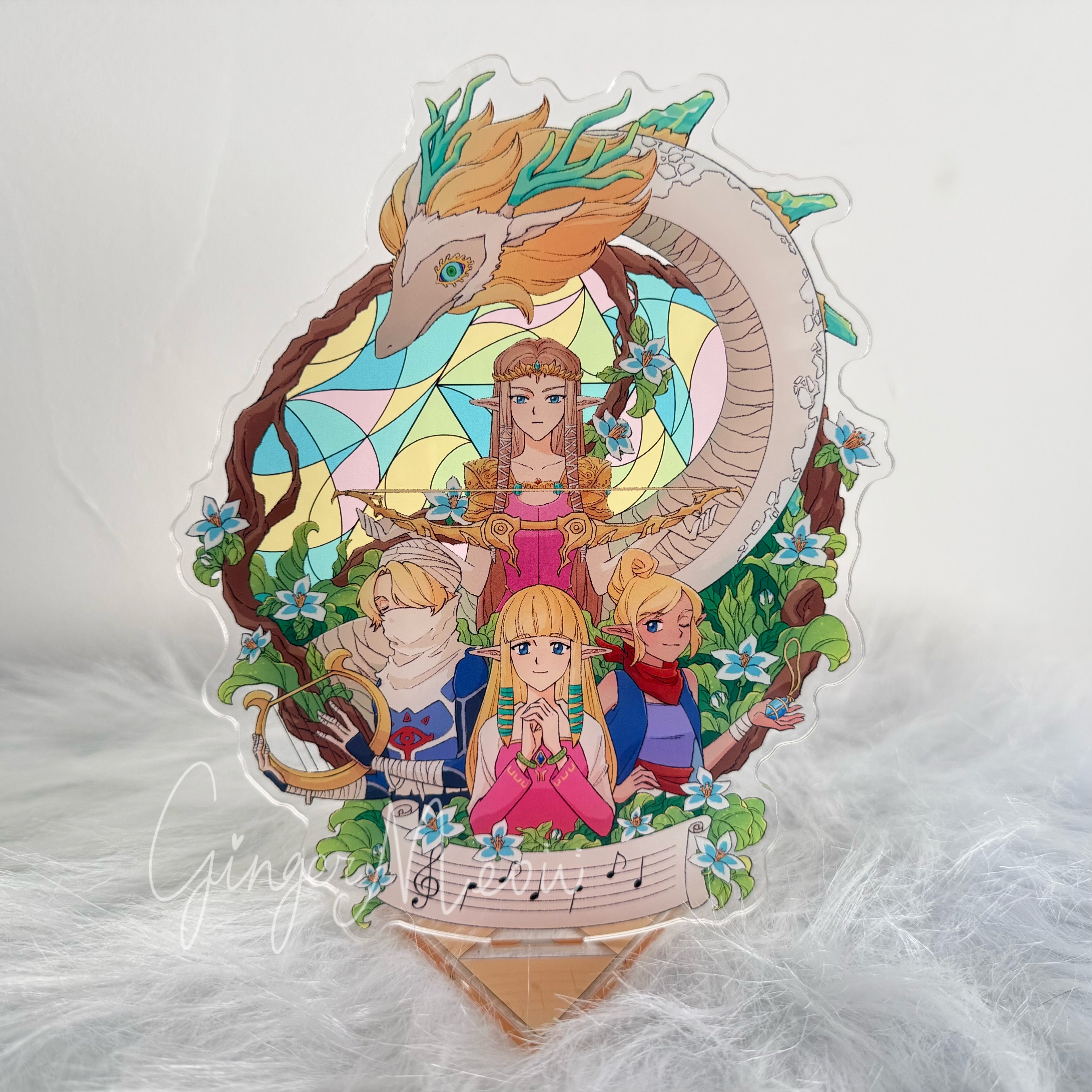 Standee acrylique effet vitrail - Zelda : Radiance